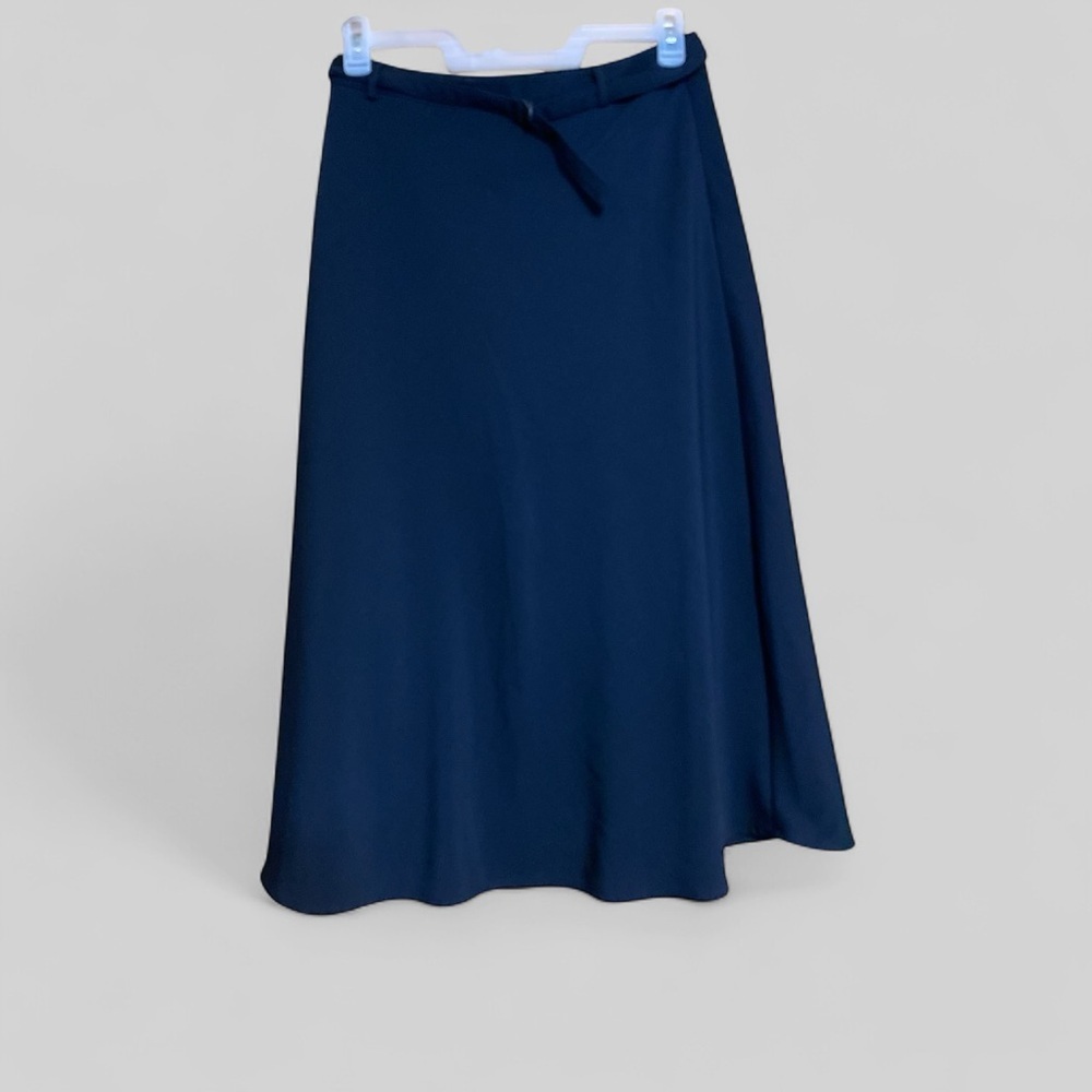 East 5th Blue Maxi A-Line Skirt matching belt for Work, formal Gatherings